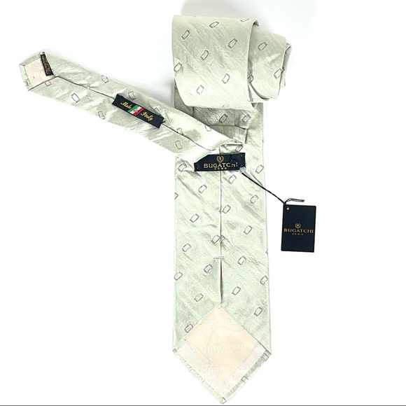 🌸BUGATCHI Uomo Mens Silk TIe Made Italy 1280 - Picture 2 of 3